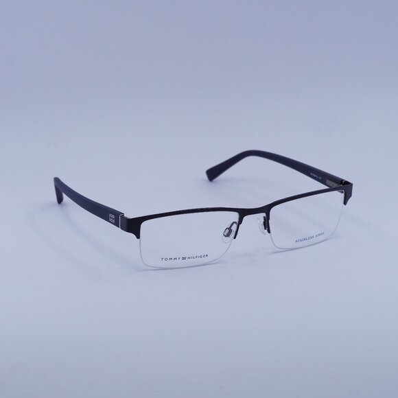 Tommy Hilfiger TH 1759 0FLL 00 Eyeglasses Matte Blue 54mm Rectangle Frame - Picture 1 of 11